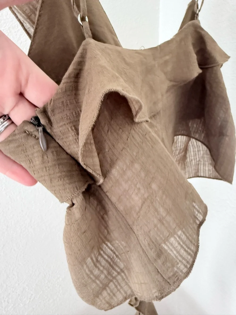 Zara Cropped Ruffle Tank - Picture 5 of 7